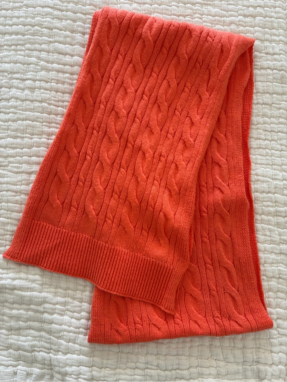 Talbots Coral Cable Knit Sweater